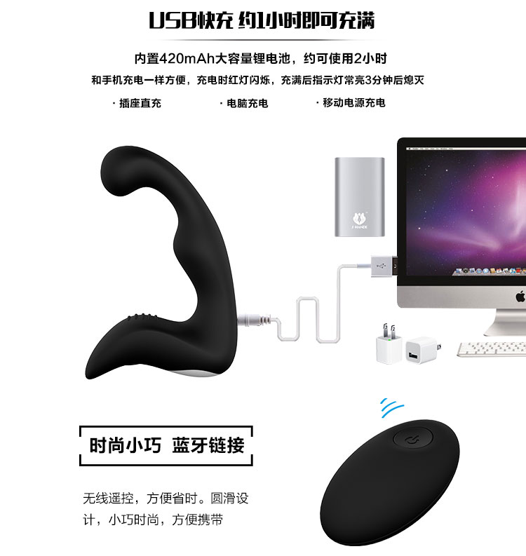 男用器具】男性肛塞前列腺按摩器（SHD-S010-2）LANDY蓝迪 斯汉德206015