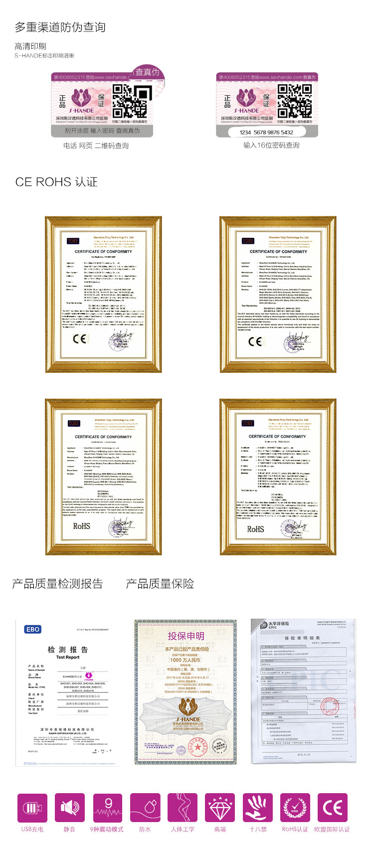 男用器具】男性肛塞前列腺按摩器（SHD-S010-2）LANDY蓝迪 斯汉德206015